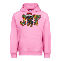 Fuchsia Pink dachshund puppy christmas joy Urban Hoodie - BarkalooDesign