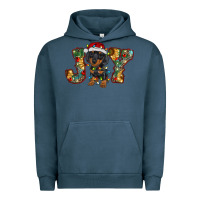 Pigment Midnight Navy dachshund puppy christmas joy Urban Hoodie - BarkalooDesign
