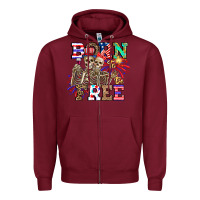 Burgundy boy grandma Zipper Hoodie - CowhideDigitalArt