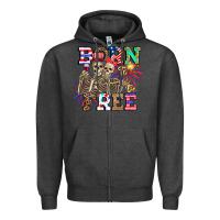Charcoal Heather boy grandma Zipper Hoodie - CowhideDigitalArt