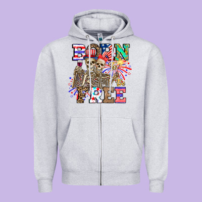 Boy Grandma Zipper Hoodie Designed By Cowhidedigitalart