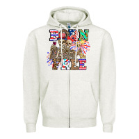 Oatmeal Heather boy grandma Zipper Hoodie - CowhideDigitalArt