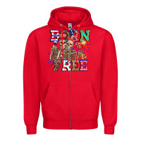 Red boy grandma Zipper Hoodie - CowhideDigitalArt