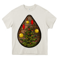 Cream christmas  teardrop Heavy Core Tee - BundleAndBundleShop