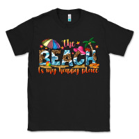 Black the beach is my happy place Classic Tee - NancyCooperArtShop