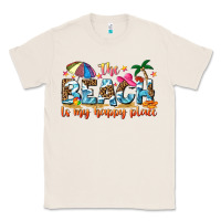 Natural the beach is my happy place Classic Tee - NancyCooperArtShop