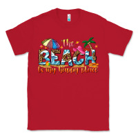 Red the beach is my happy place Classic Tee - NancyCooperArtShop