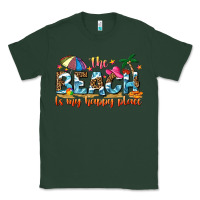 Sports Green the beach is my happy place Classic Tee - NancyCooperArtShop