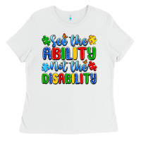 White see the ability not the disability Ladies Tee - Artiststas