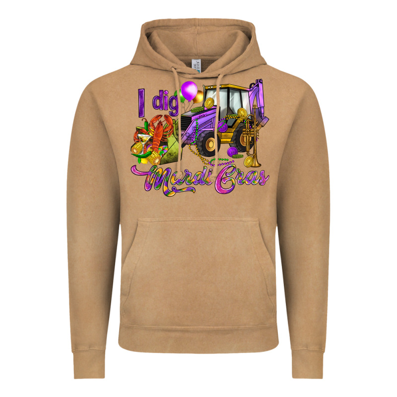 I Dig Mardi Gras Vintage Hoodie by HowdyJamesFarm | Teevron