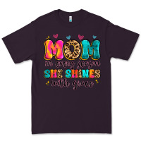 Plum mom in every season she shines with grace Premium Tee - Artiststas
