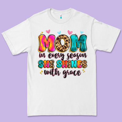 Mom In Every Season She Shines With Grace Premium Tee Designed By Artiststas