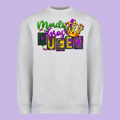 Mardi Gras Queen Heavyweight Sweatshirt Designed By Fadigitalartstudio