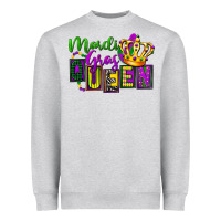 Heather Grey mardi gras queen Heavyweight Sweatshirt - FaDigitalArtStudio