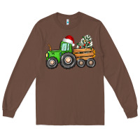 Chestnut christmas tractor Long Sleeve Tee - CowGirlArtShop