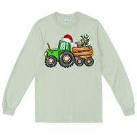 Matcha christmas tractor Long Sleeve Tee - CowGirlArtShop