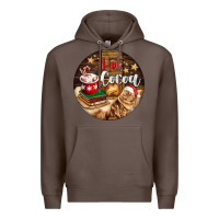 Coffee Hot Cocoa With Cat Premium Hoodie - FaDigitalArtStudio