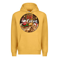 Mustard Hot Cocoa With Cat Premium Hoodie - FaDigitalArtStudio