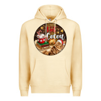 Pina Colada Hot Cocoa With Cat Premium Hoodie - FaDigitalArtStudio