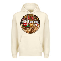 Sandshell Hot Cocoa With Cat Premium Hoodie - FaDigitalArtStudio