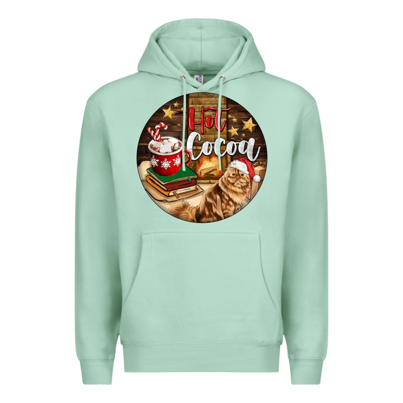 Hot Cocoa With Cat Premium Hoodie by FaDigitalArtStudio | Teevron