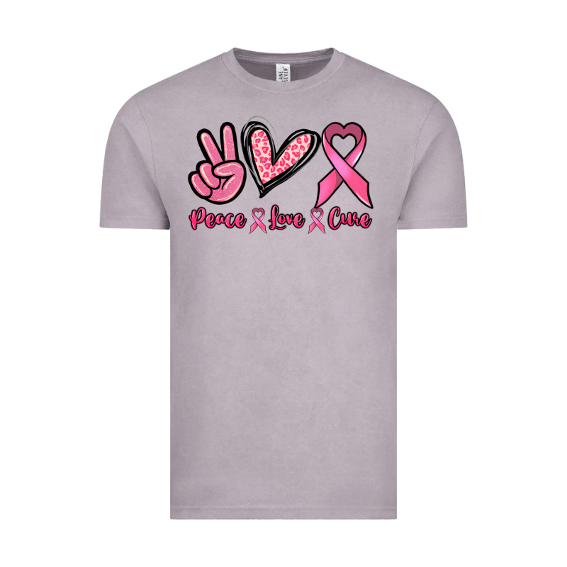Peace Love Cure Cancer Awareness Vintage Tee by HowdyJamesFarm | Teevron