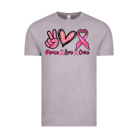 Vintage Zinc Peace love cure Cancer Awareness Vintage Tee - HowdyJamesFarm