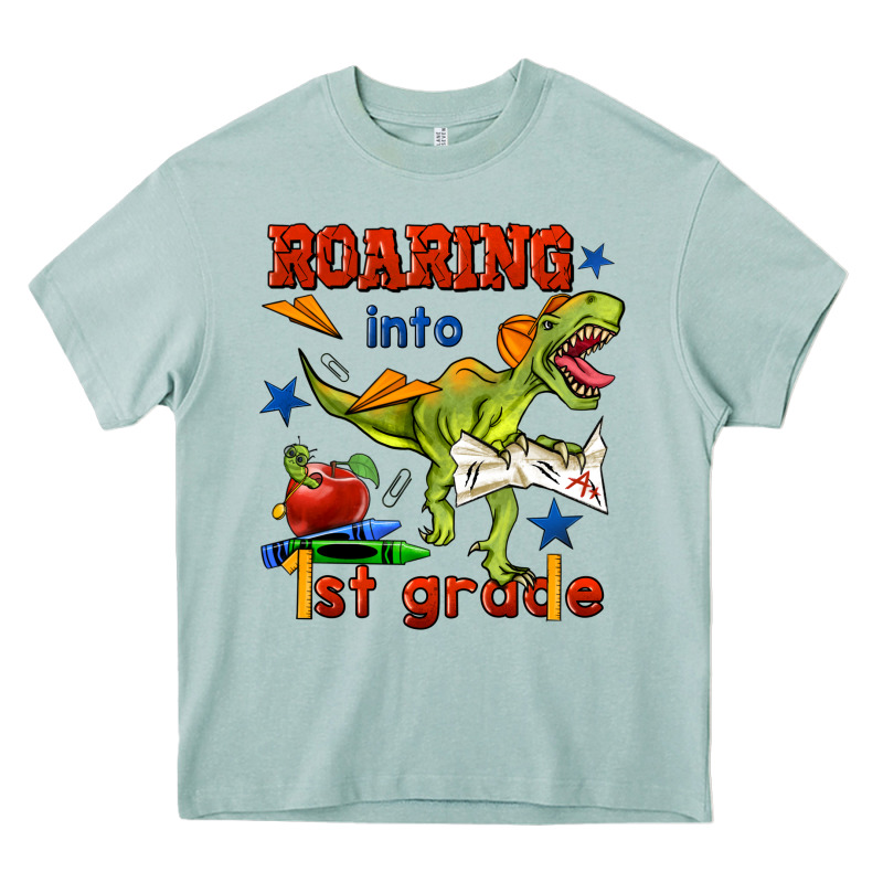 Roaring Into 1st Grade Heavy Core Tee by BundleAndBundleShop | Teevron