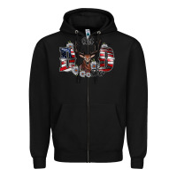 Black Best Dad Ever Zipper Hoodie - CowhideDigitalArt