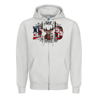 Dove Grey Best Dad Ever Zipper Hoodie - CowhideDigitalArt