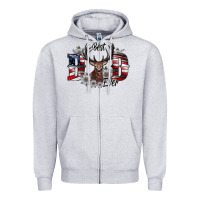 Heather Grey Best Dad Ever Zipper Hoodie - CowhideDigitalArt