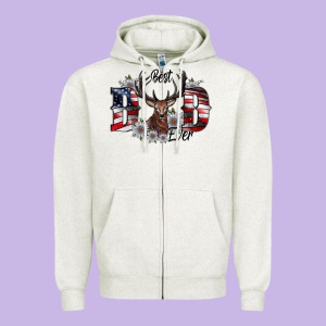 Best Dad Ever Zipper Hoodie Designed By Cowhidedigitalart