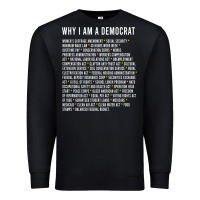 Why I Am A Democrat Cool Political Outfit For Democrats Long Sleeve Premium Sweatshirt | Teevron