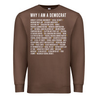 Chestnut Why I am a Democrat cool political outfit for democrats Long Sleeve Premium Sweatshirt - lanVoArt