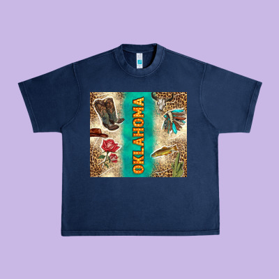 Oklahoma Urban Heavy Tee Designed By Tumblerdesignbyshophia