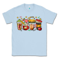 Dusty Blue school bus coffee cups Classic Tee - NancyCooperArtShop