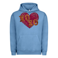 Pigment Pebble Blue xoxo Urban Hoodie - BarkalooDesign