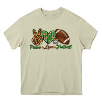 Mossy peace love football Heavy Core Tee - BundleAndBundleShop