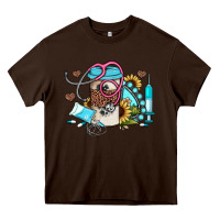 Chocolate Brown western sunflower gemstone nurse Heavy Core Tee - JahusDesignShop