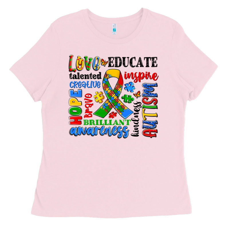 Autism Awareness Typography Ladies Tee by Artiststas | Teevron
