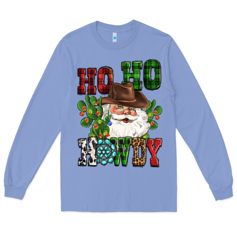 Ho Ho Howdy Santa Long Sleeve Tee by CowGirlArtShop | Teevron