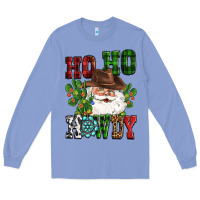Colony Blue ho ho howdy santa Long Sleeve Tee - CowGirlArtShop