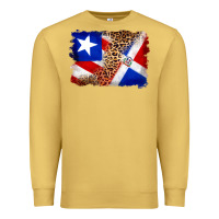 Antique Gold puerto rico and dominican republic flag Premium Sweatshirt - Artiststas