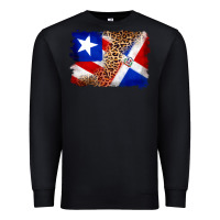 Black puerto rico and dominican republic flag Premium Sweatshirt - Artiststas