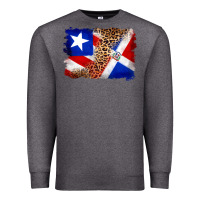 Charcoal Heather puerto rico and dominican republic flag Premium Sweatshirt - Artiststas