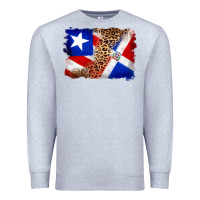 Heather Grey puerto rico and dominican republic flag Premium Sweatshirt - Artiststas