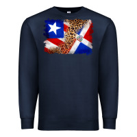 Navy puerto rico and dominican republic flag Premium Sweatshirt - Artiststas