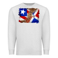 Oatmeal Heather puerto rico and dominican republic flag Premium Sweatshirt - Artiststas