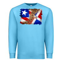 Ocean Blue puerto rico and dominican republic flag Premium Sweatshirt - Artiststas
