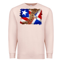 Pale Pink puerto rico and dominican republic flag Premium Sweatshirt - Artiststas
